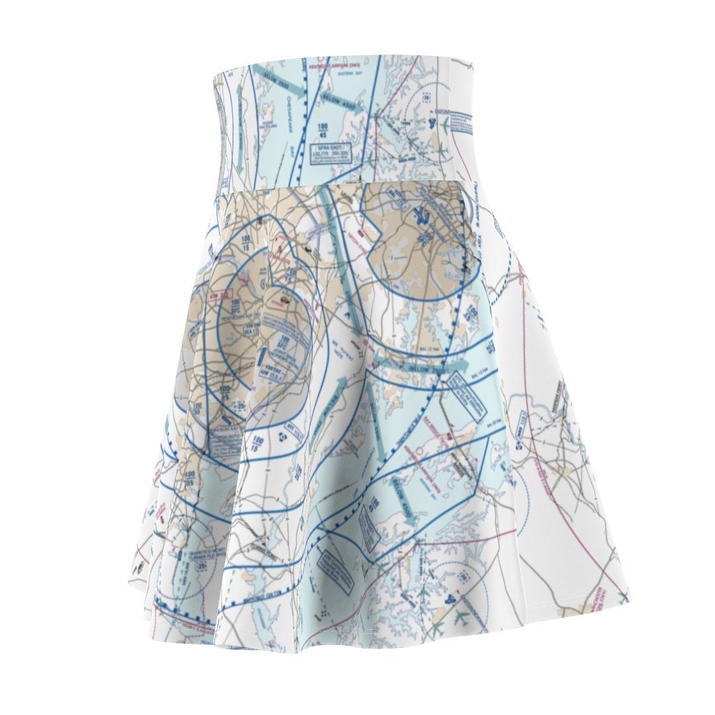 Baltimore Washington DC Flyway Chart | Women's Skirt All Over Prints for women in aviation