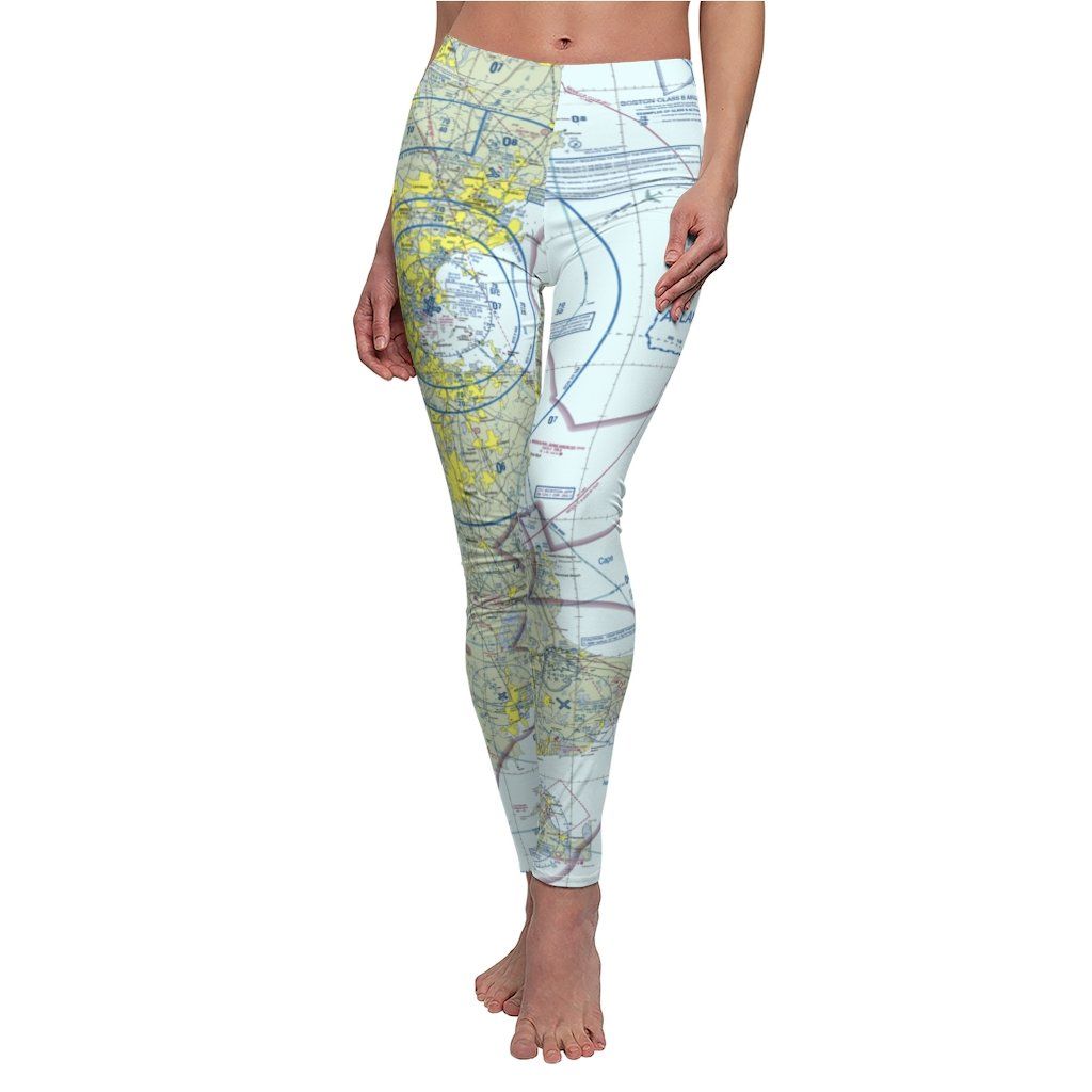 Boston BOS Chart | Women's Casual Leggings All Over Prints for women in aviation