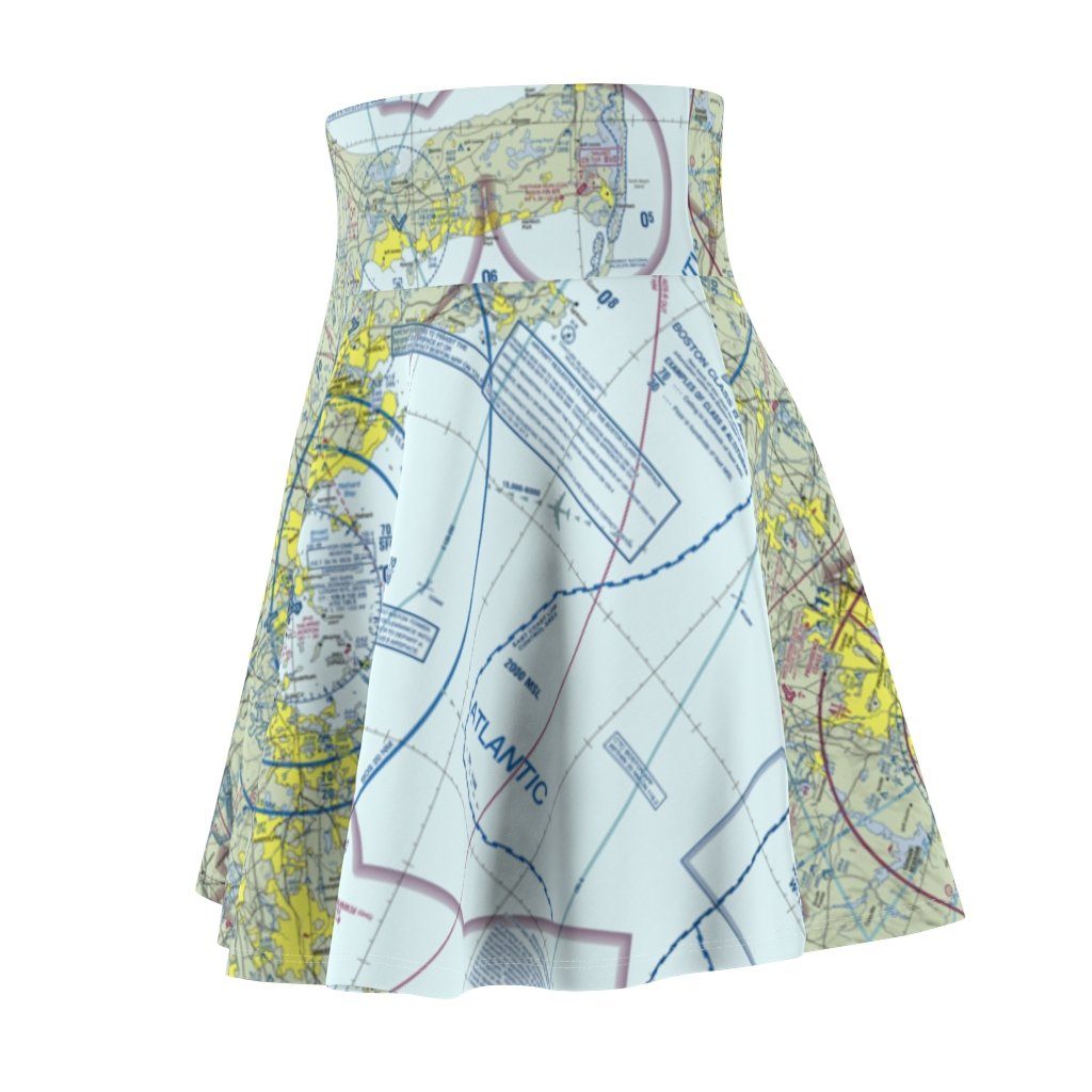 Boston Terminal Chart | Women's Skirt All Over Prints for women in aviation
