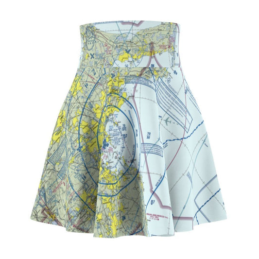 Boston Terminal Chart | Women's Skirt All Over Prints 2XL for women in aviation