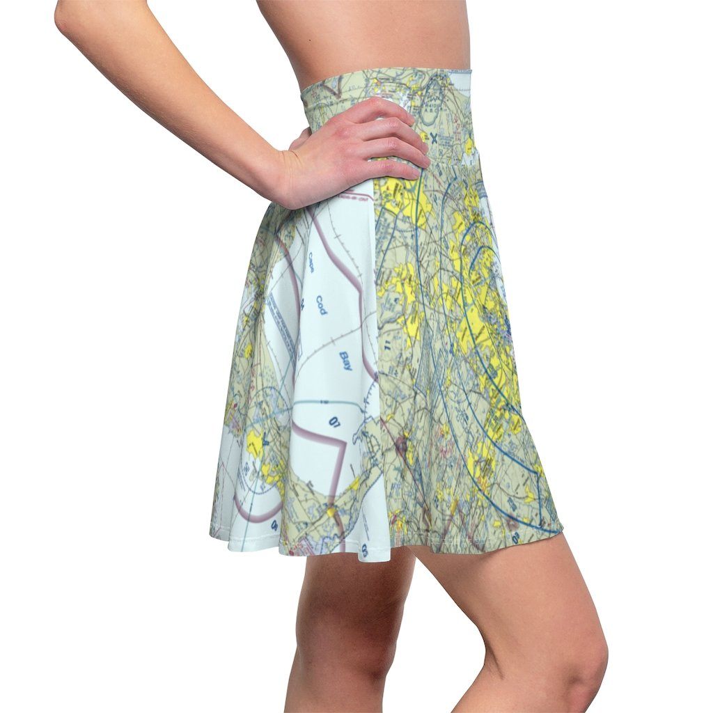 Boston Terminal Chart | Women's Skirt All Over Prints for women in aviation