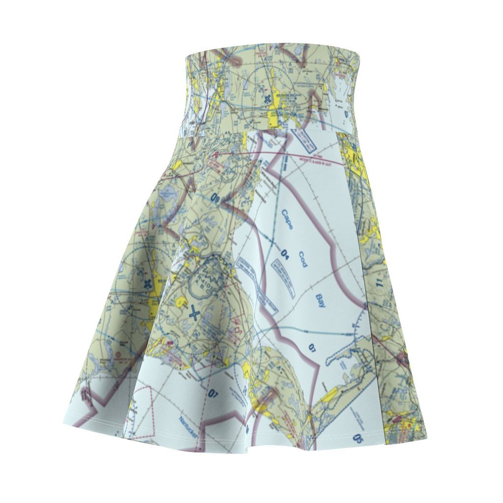 Boston Terminal Chart | Women's Skirt All Over Prints for women in aviation