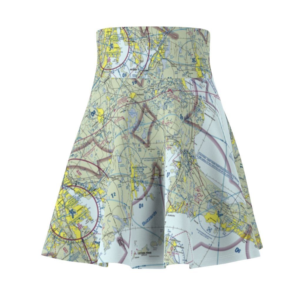 Boston Terminal Chart | Women's Skirt All Over Prints for women in aviation