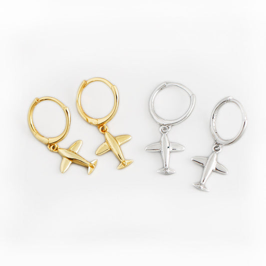 Plane Hoop Earrings