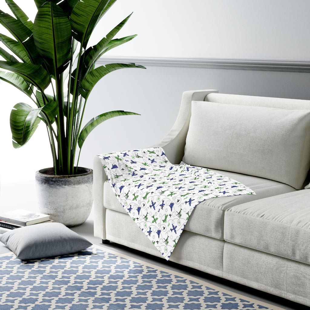 Aviation Flight Paths | Baby Swaddle Blanket