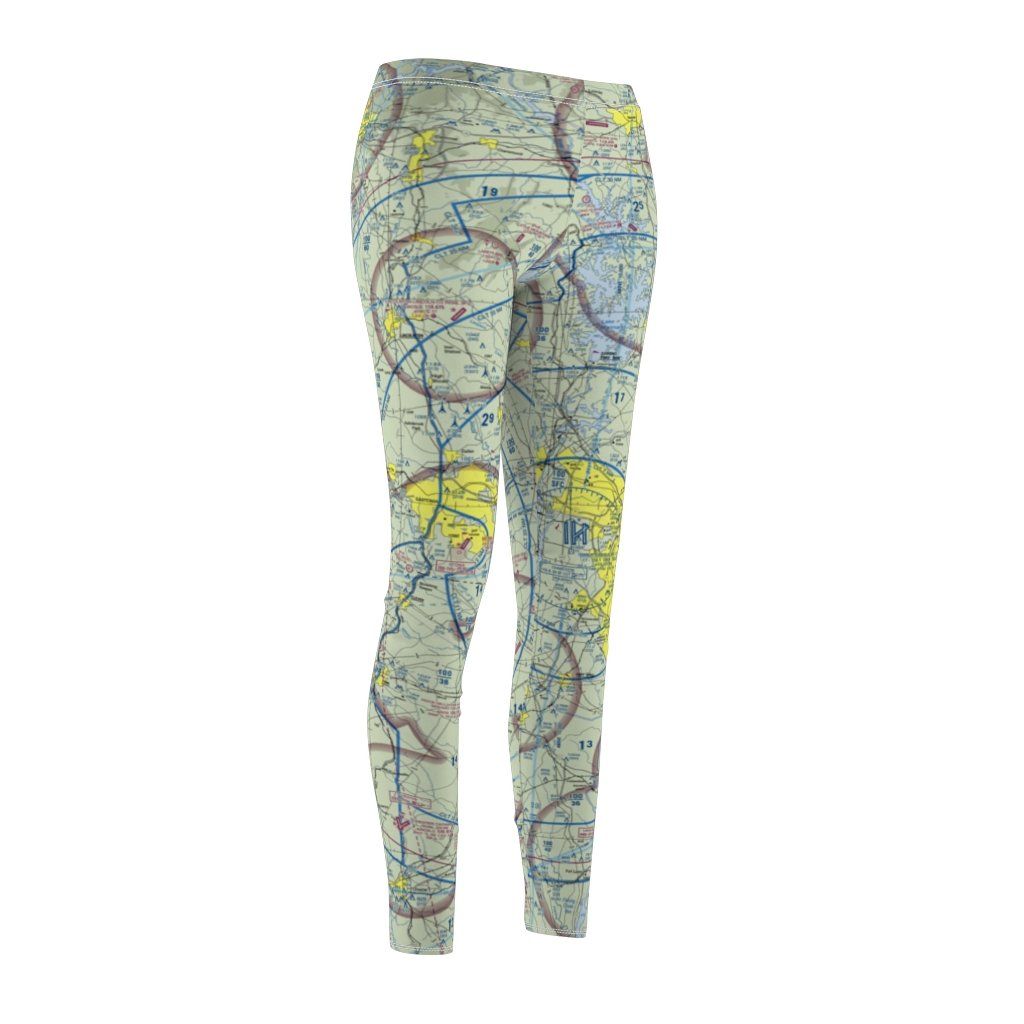 Charlotte CLT Chart | Women's Casual Leggings All Over Prints for women in aviation