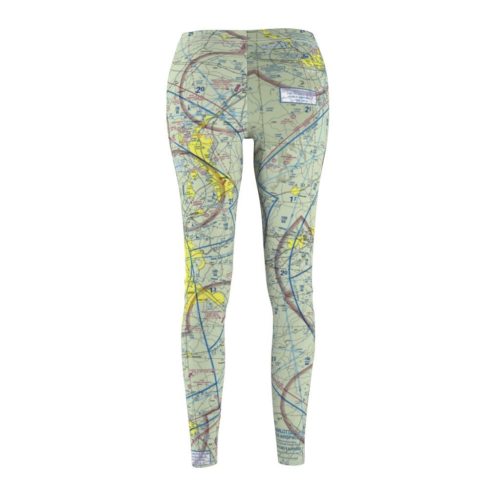 Charlotte CLT Chart | Women's Casual Leggings All Over Prints for women in aviation