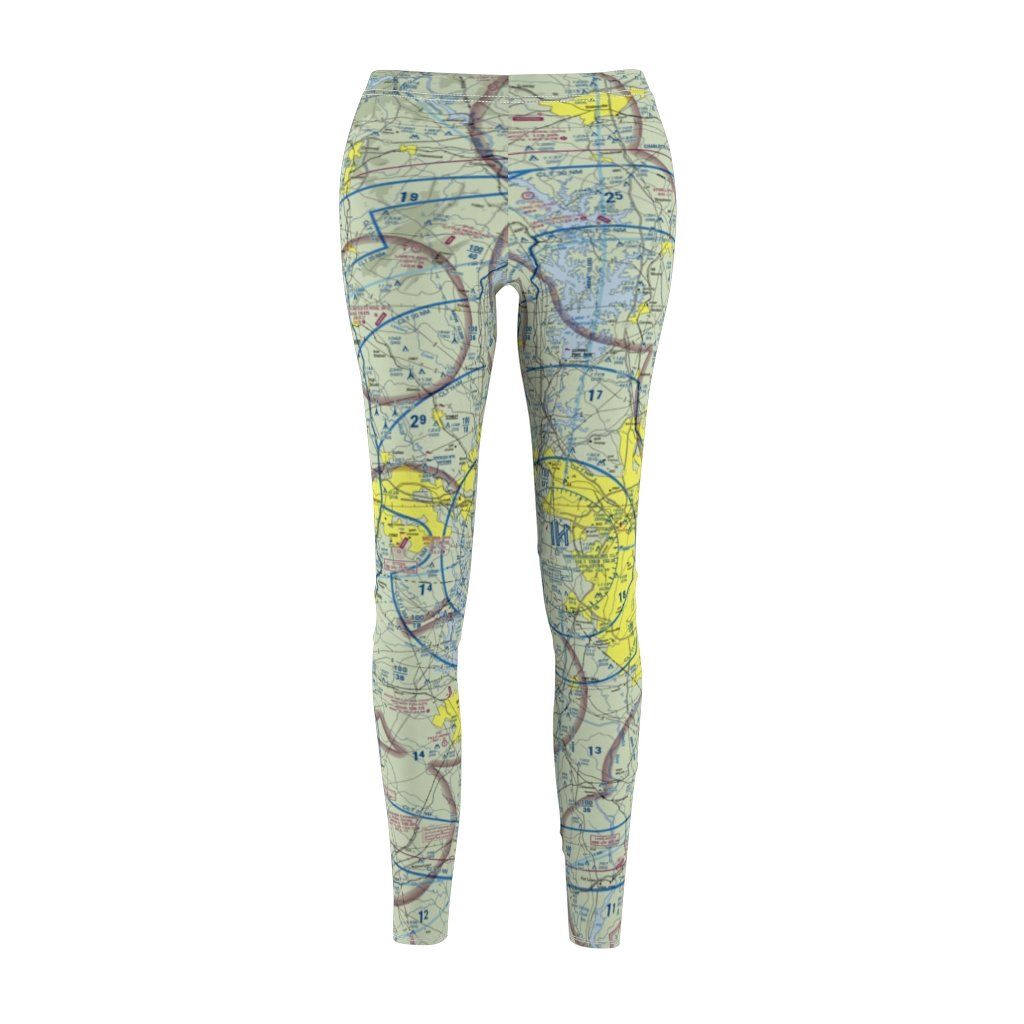 Charlotte CLT Chart | Women's Casual Leggings All Over Prints for women in aviation