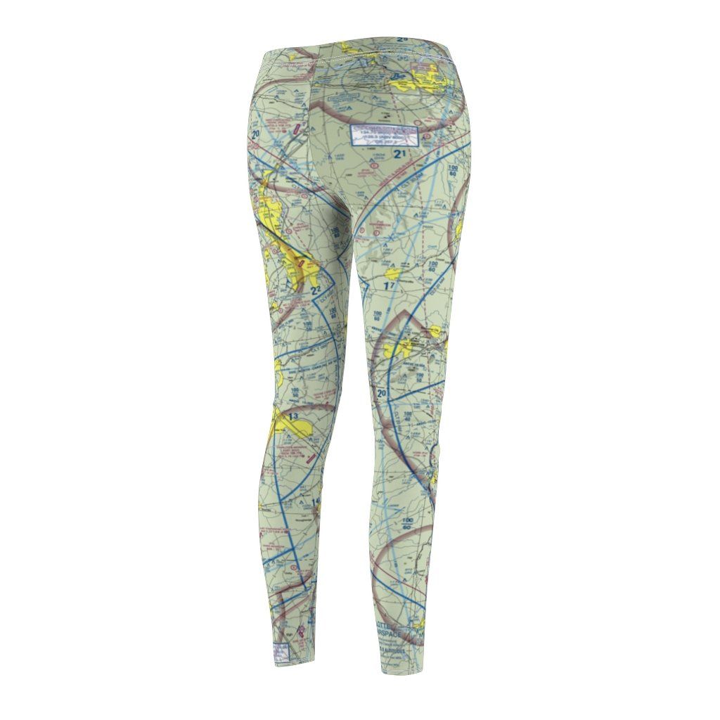 Charlotte CLT Chart | Women's Casual Leggings All Over Prints for women in aviation