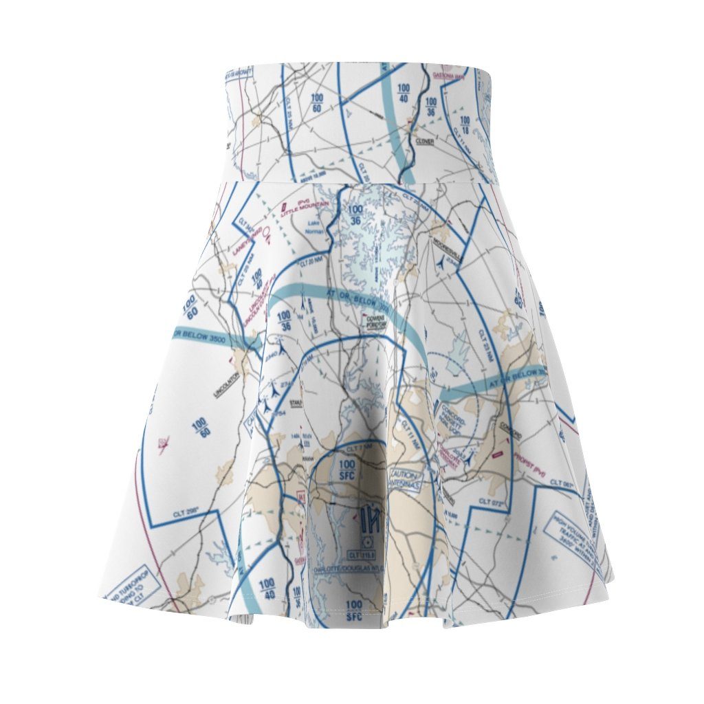 Charlotte Flyway Chart | Women's Skirt All Over Prints for women in aviation