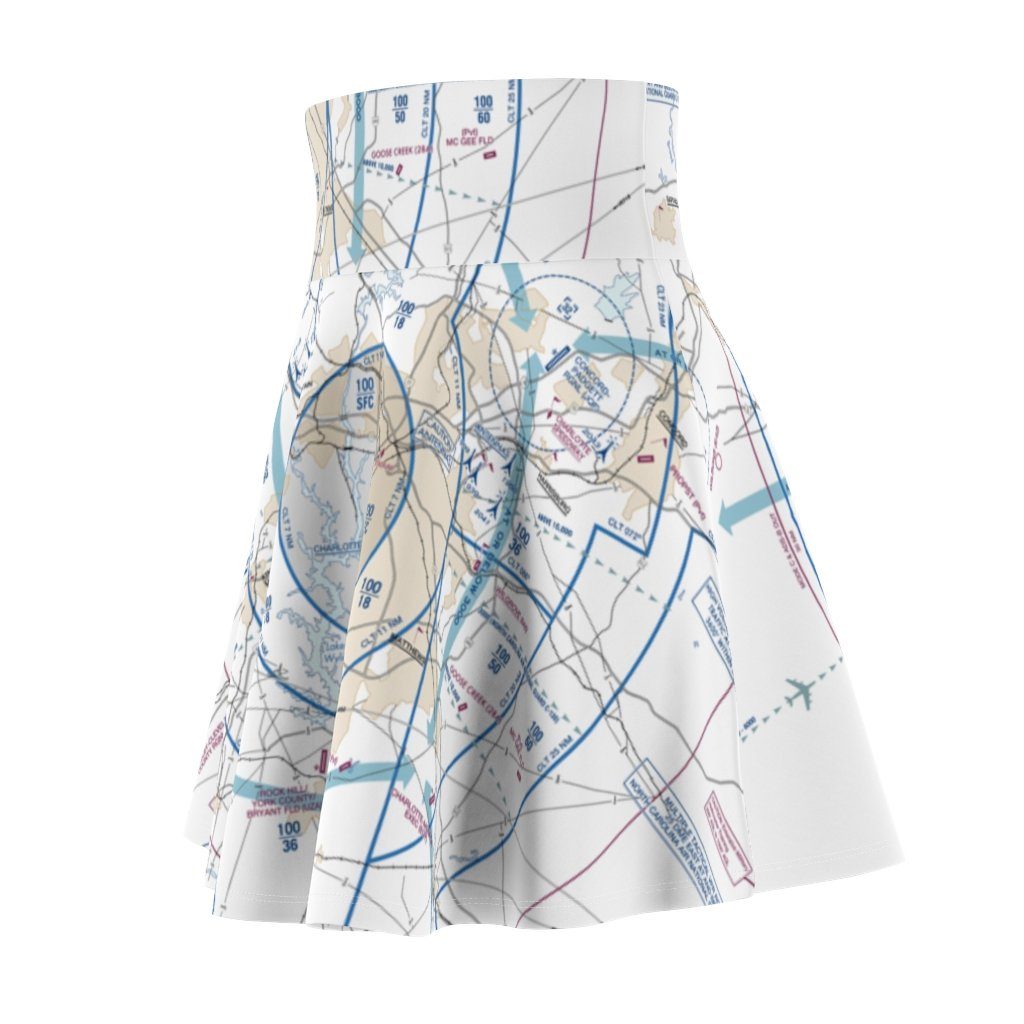 Charlotte Flyway Chart | Women's Skirt All Over Prints for women in aviation