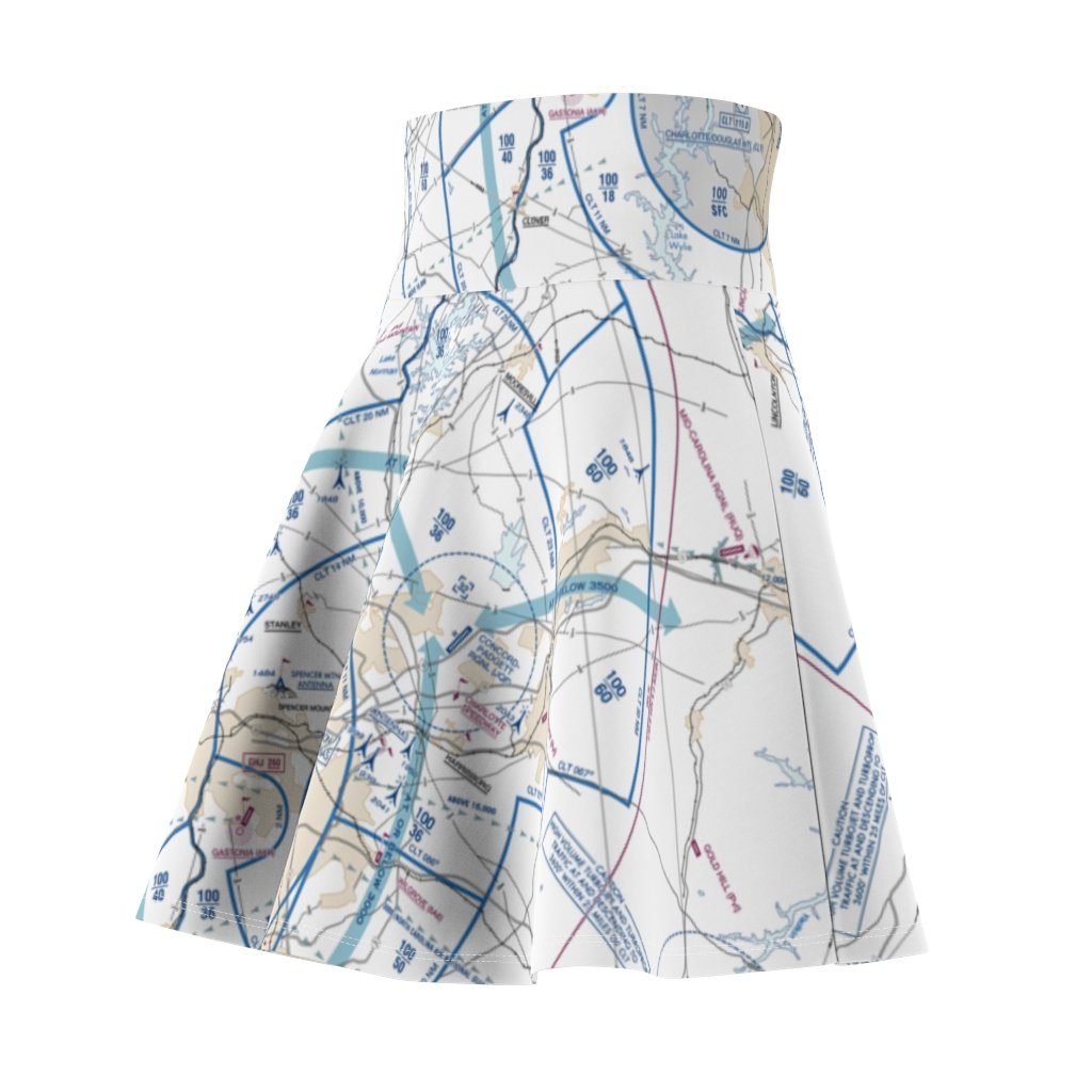 Charlotte Flyway Chart | Women's Skirt All Over Prints for women in aviation