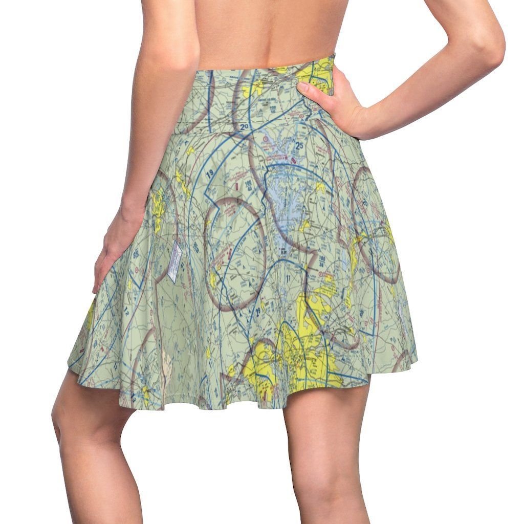 Charlotte Terminal Chart | Women's Skirt All Over Prints for women in aviation