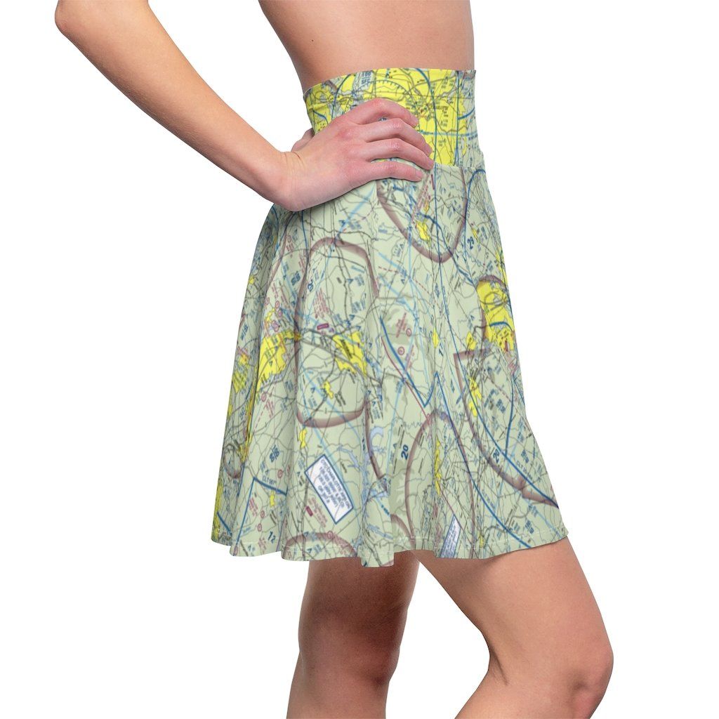 Charlotte Terminal Chart | Women's Skirt All Over Prints for women in aviation