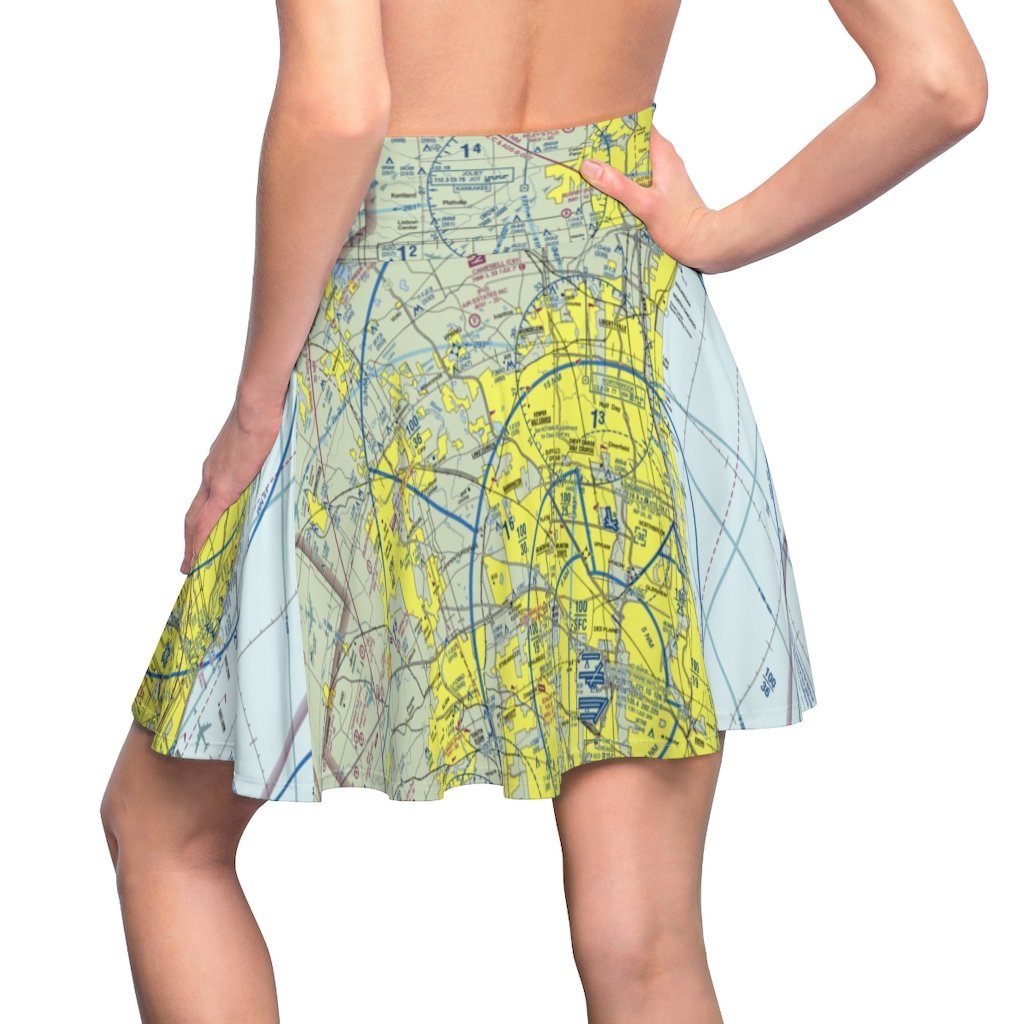 Chicago Terminal Chart | Women's Skirt All Over Prints for women in aviation