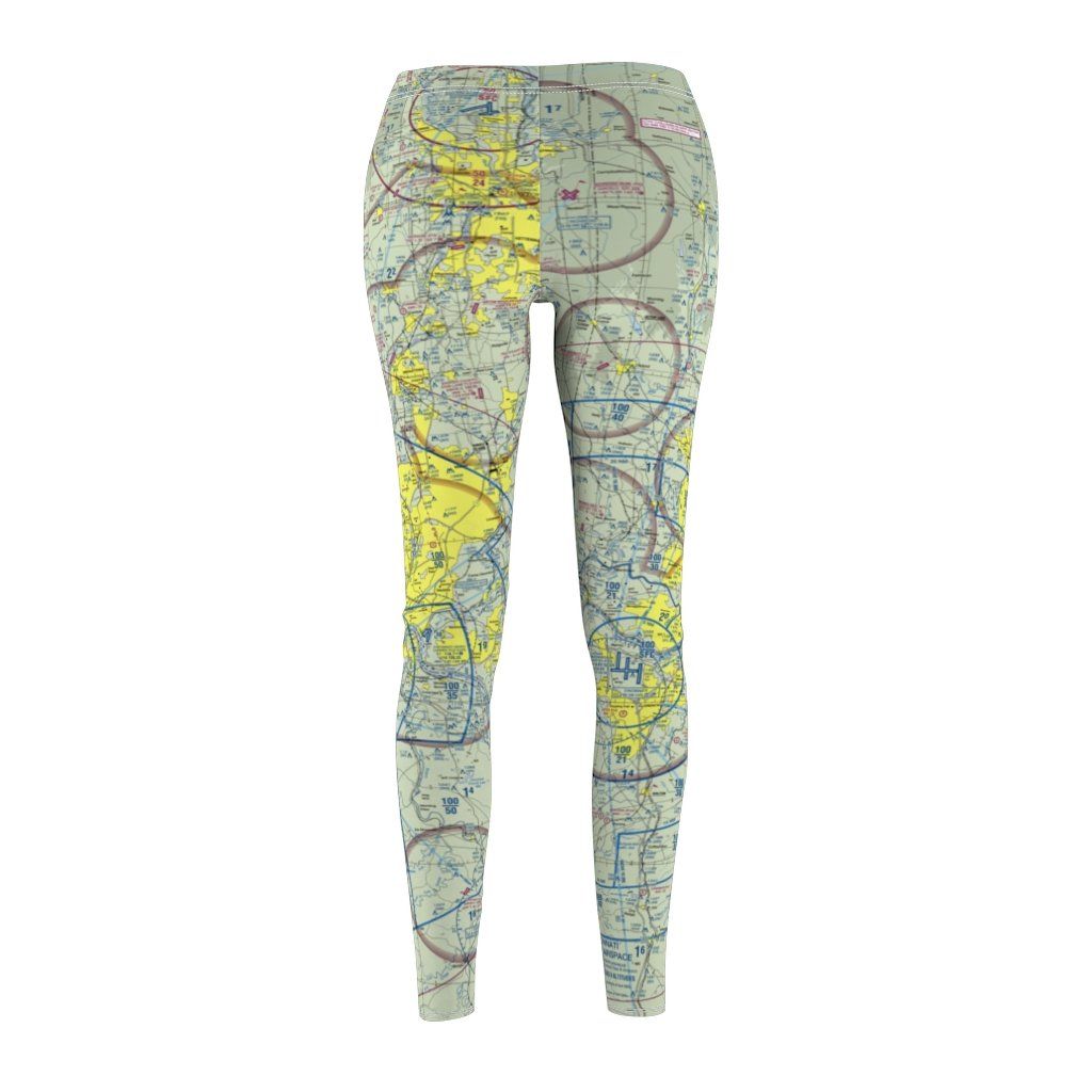 Cincinnati CVG Chart | Women's Casual Leggings All Over Prints for women in aviation