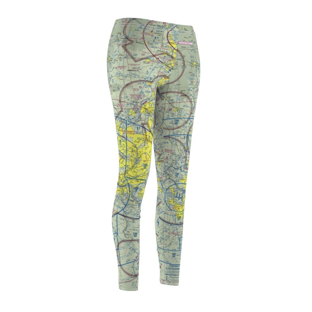 Cincinnati CVG Chart | Women's Casual Leggings All Over Prints for women in aviation