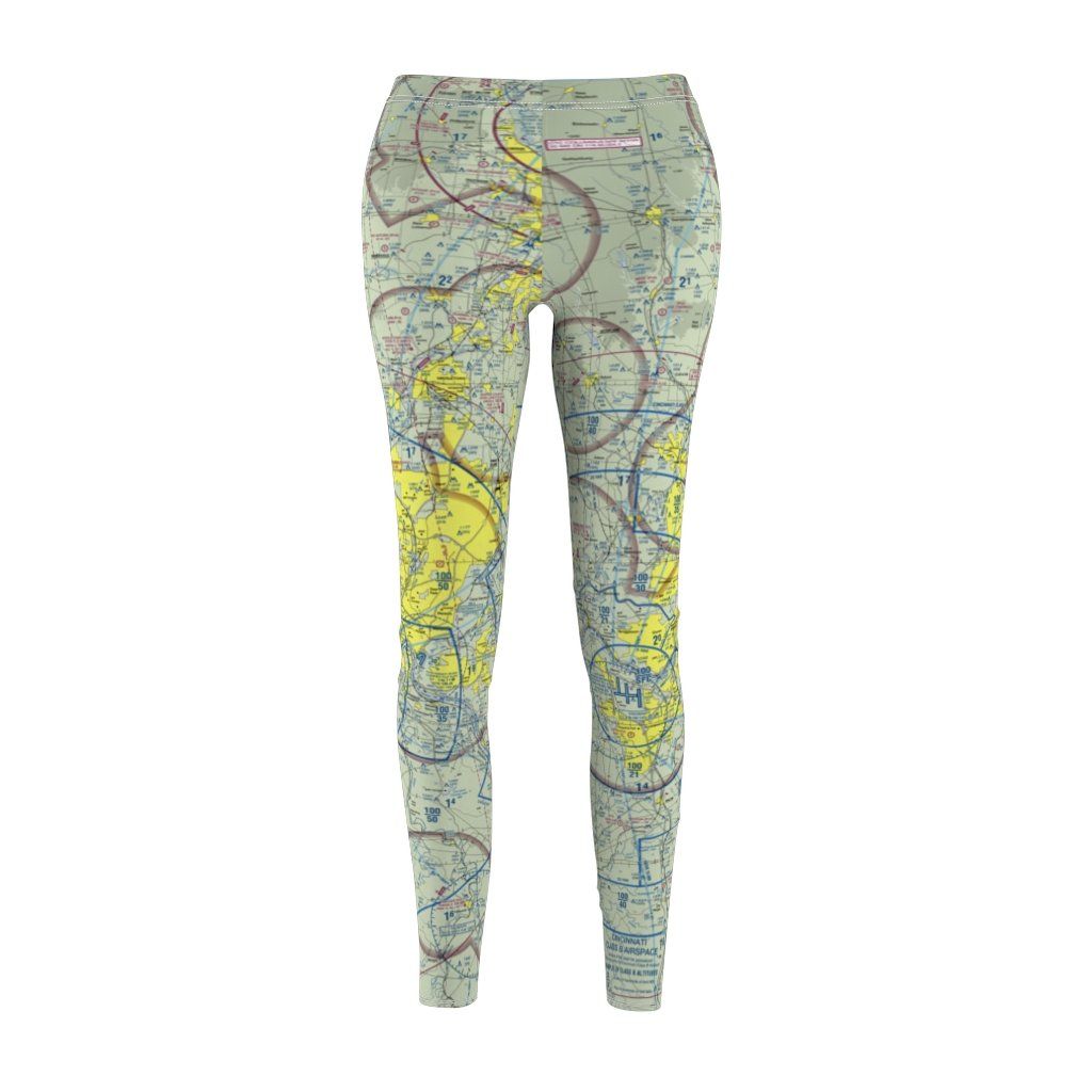 Cincinnati CVG Chart | Women's Casual Leggings All Over Prints for women in aviation