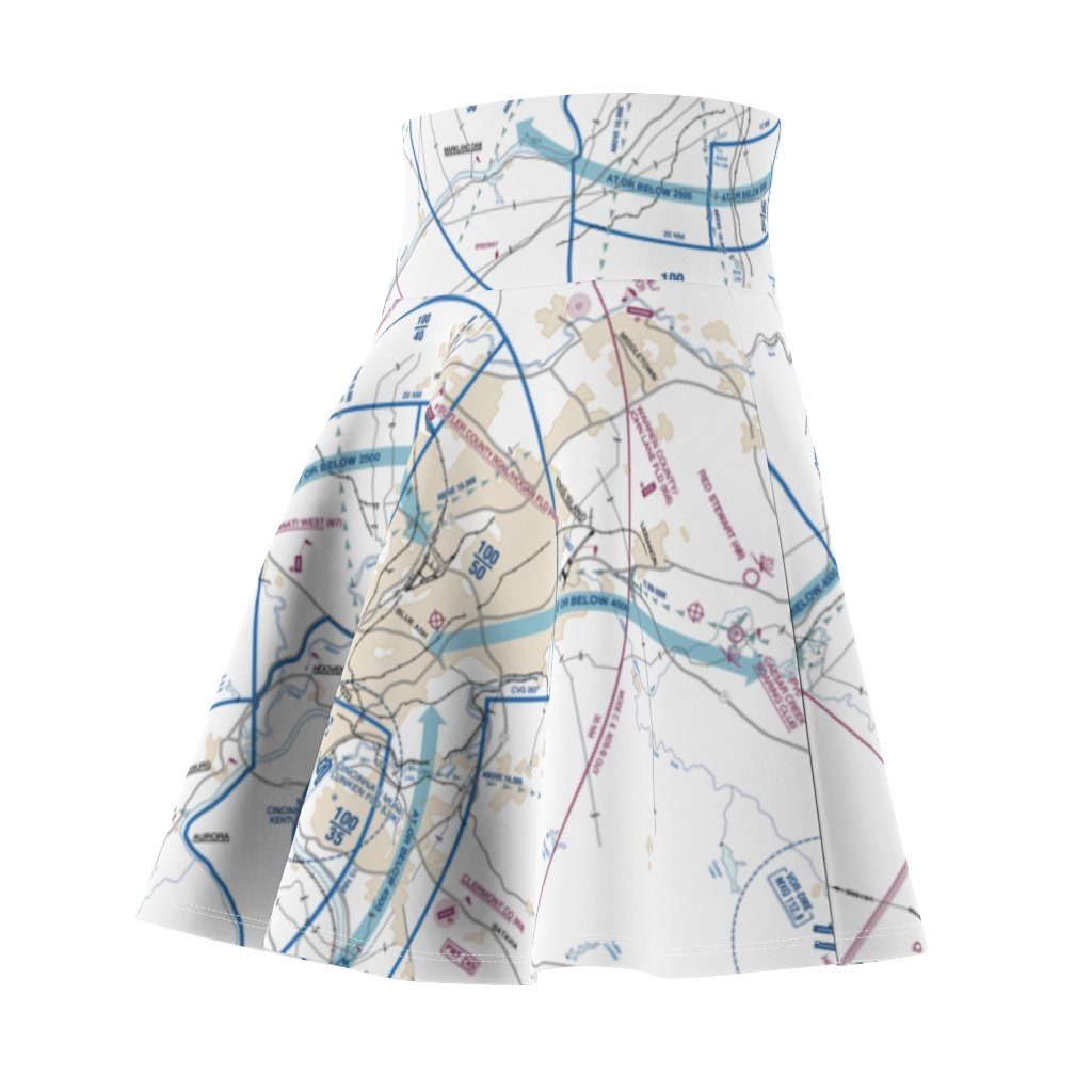 Cincinnati Flyway Chart | Women's Skirt All Over Prints for women in aviation