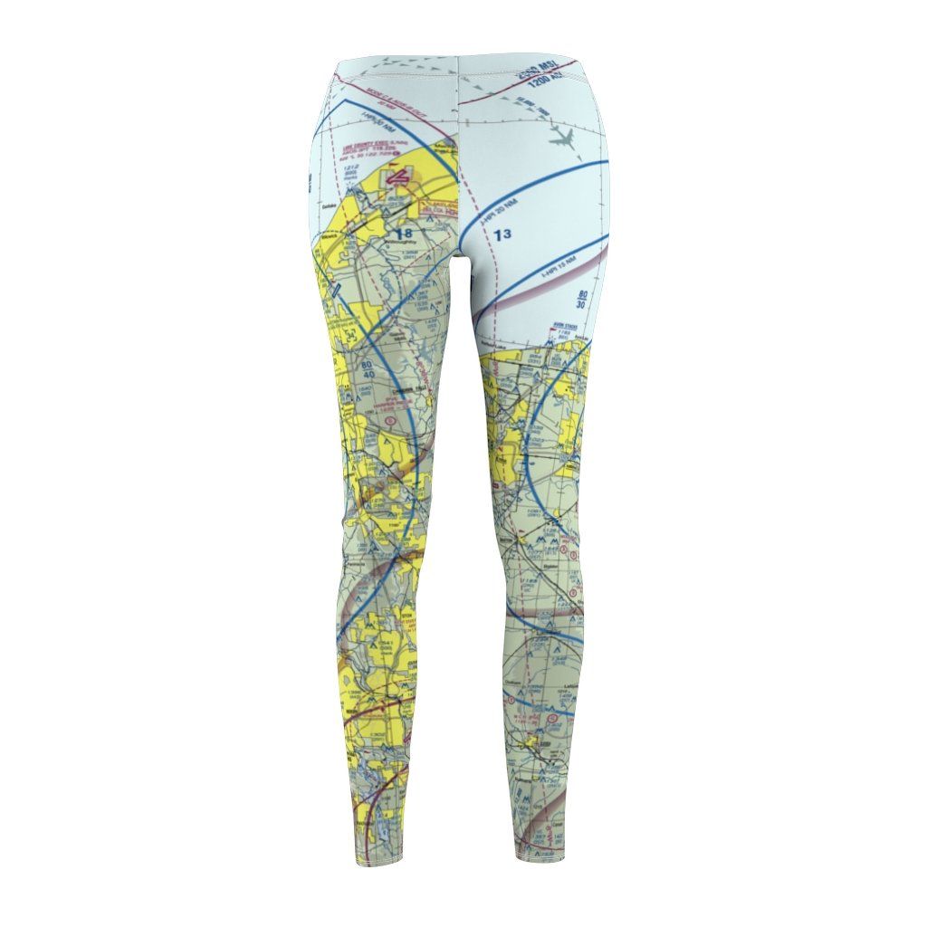 Cleveland CLE Chart | Women's Casual Leggings All Over Prints for women in aviation
