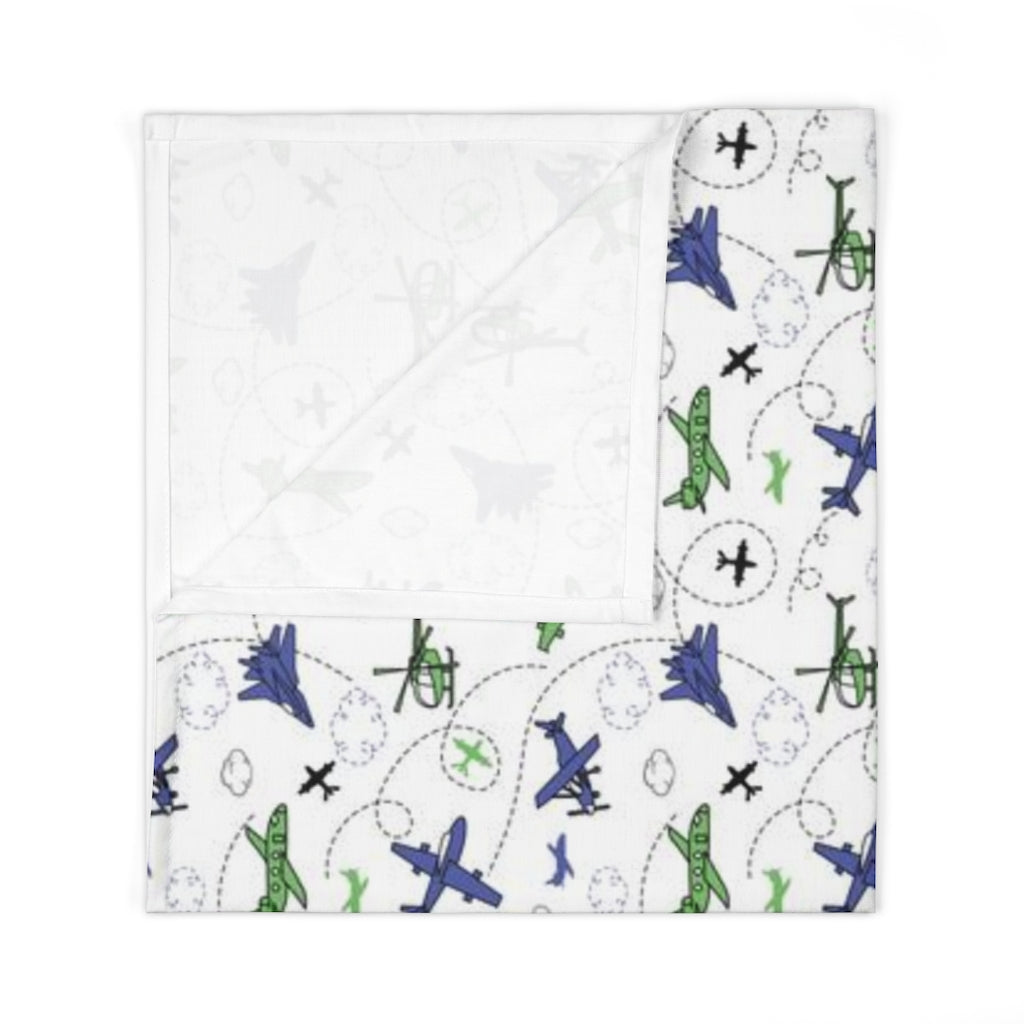 Aviation Flight Paths | Baby Swaddle Blanket