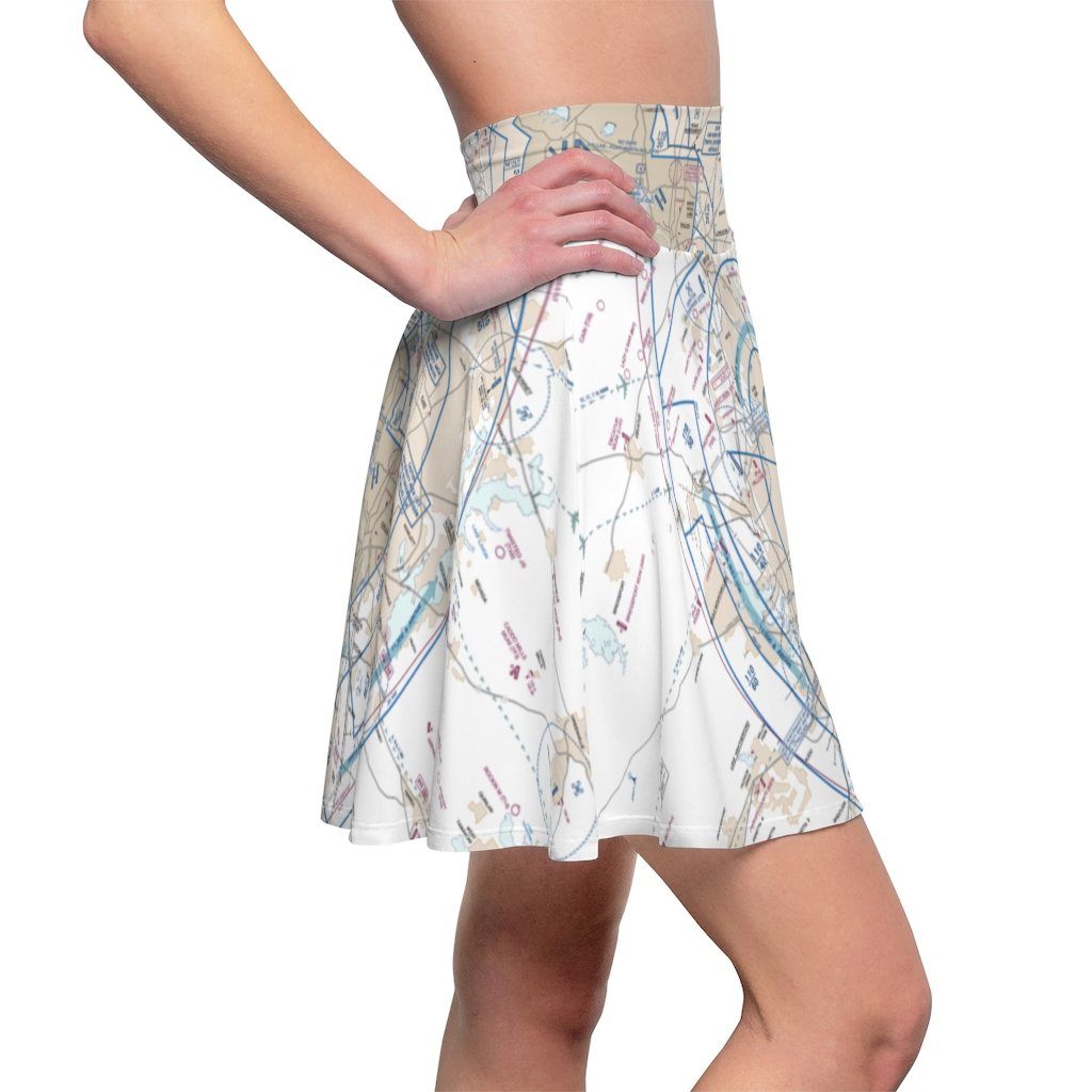 Dallas Fort Worth Flyway Chart | Women's Skirt All Over Prints for women in aviation