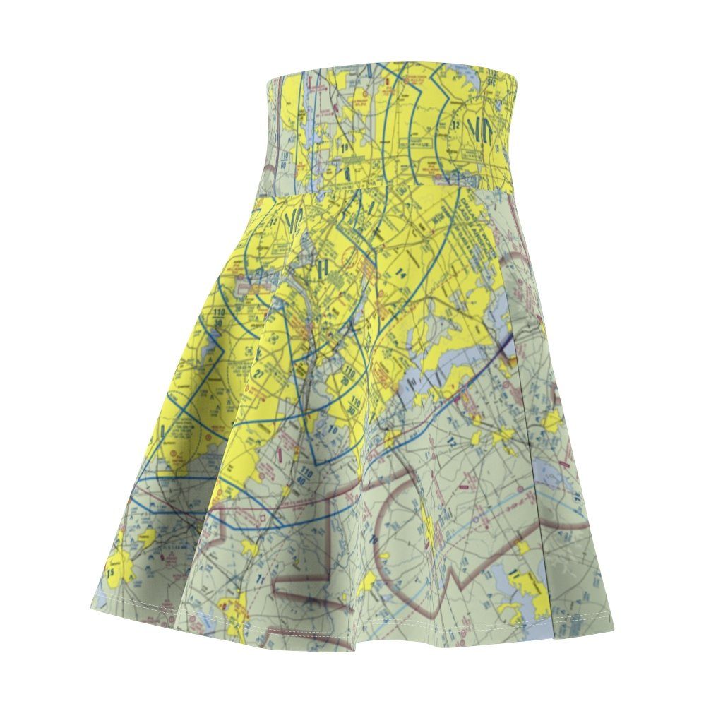 Dallas Fort Worth Terminal Chart | Women's Skirt All Over Prints for women in aviation