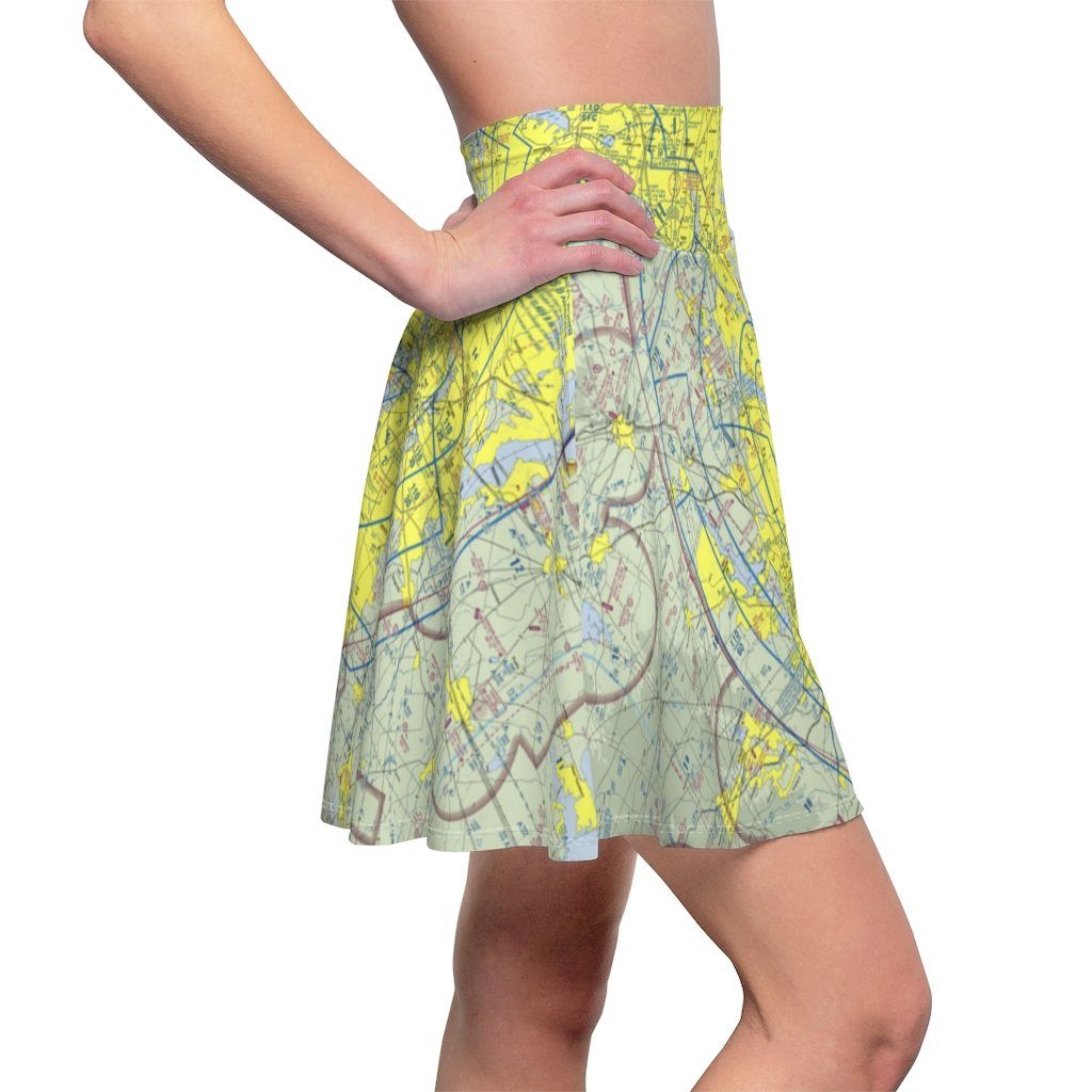 Dallas Fort Worth Terminal Chart | Women's Skirt All Over Prints for women in aviation