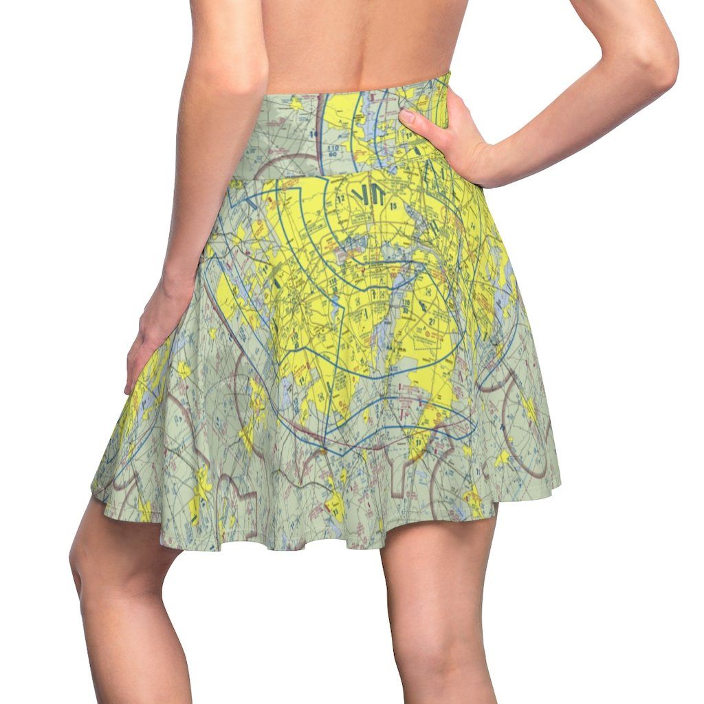 Dallas Fort Worth Terminal Chart | Women's Skirt All Over Prints for women in aviation