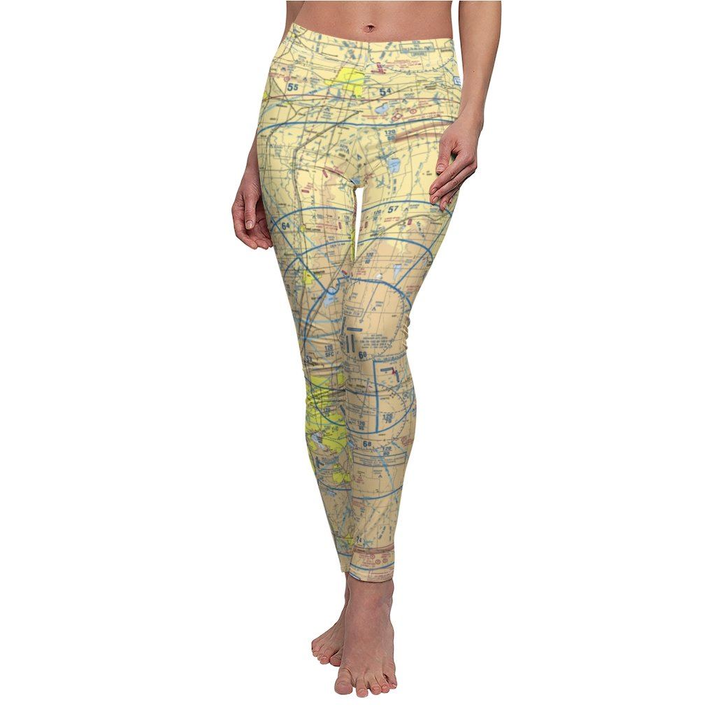 Denver DEN Chart | Women's Casual Leggings All Over Prints for women in aviation