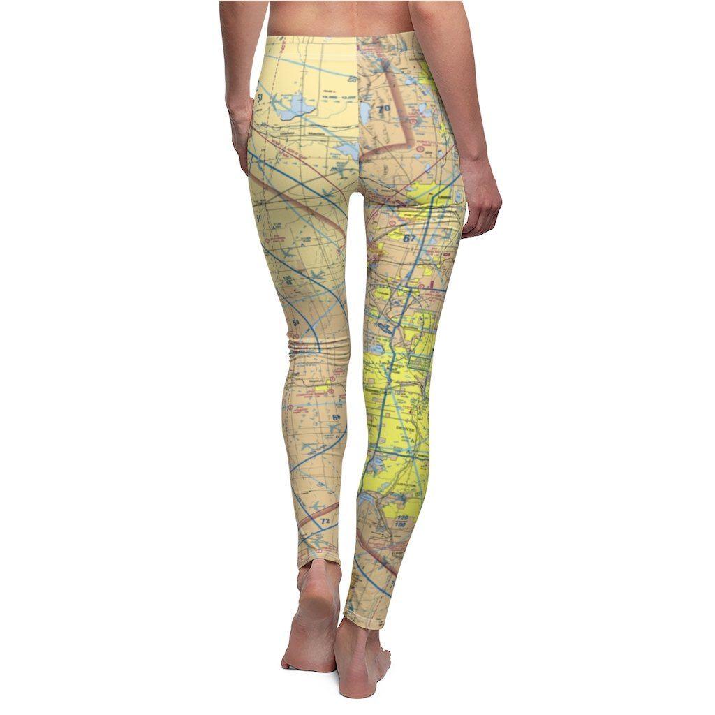 Denver DEN Chart | Women's Casual Leggings All Over Prints for women in aviation