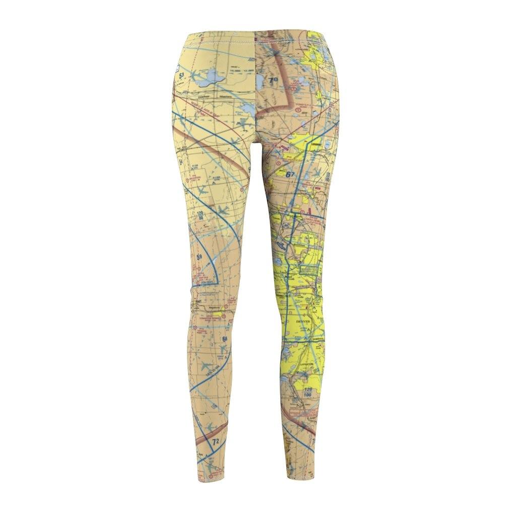 Denver DEN Chart | Women's Casual Leggings All Over Prints for women in aviation