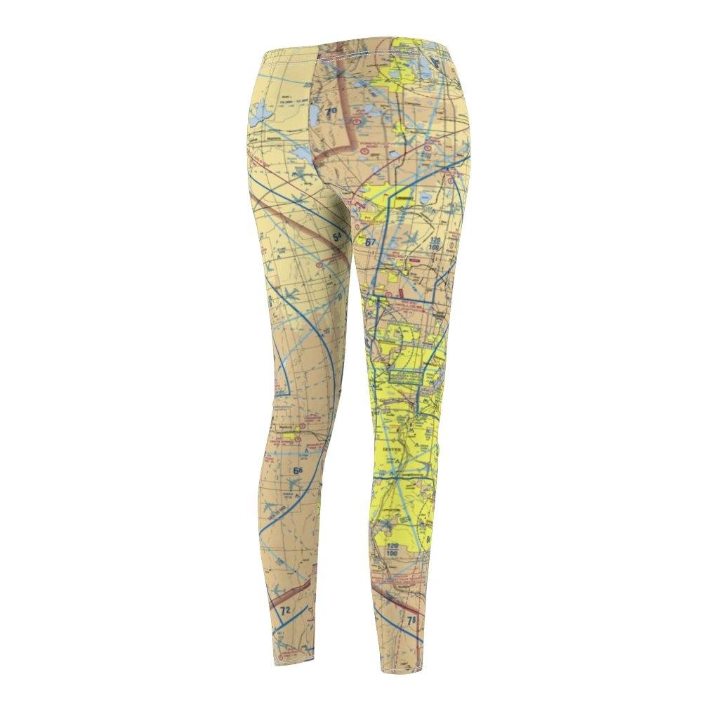 Denver DEN Chart | Women's Casual Leggings All Over Prints for women in aviation