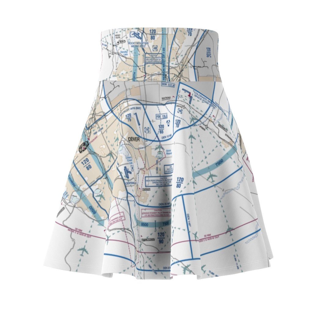Denver Flyway Chart | Women's Skirt All Over Prints for women in aviation