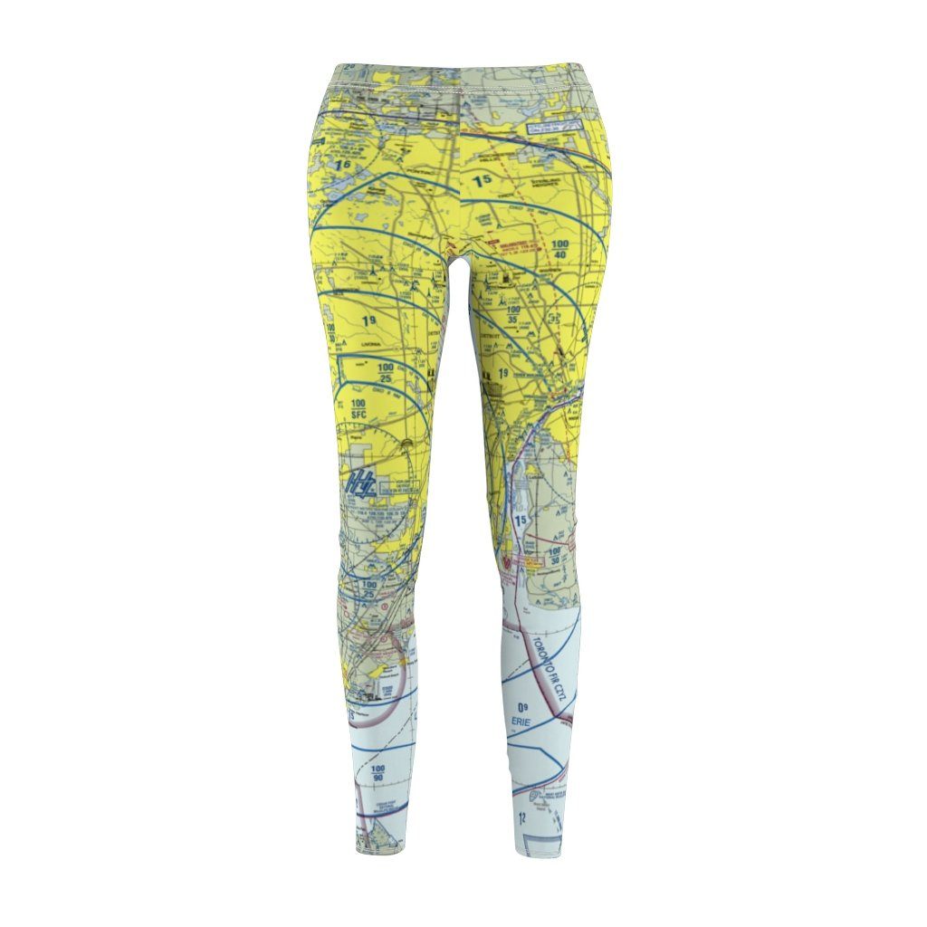 Detroit DTW Chart | Women's Casual Leggings All Over Prints for women in aviation