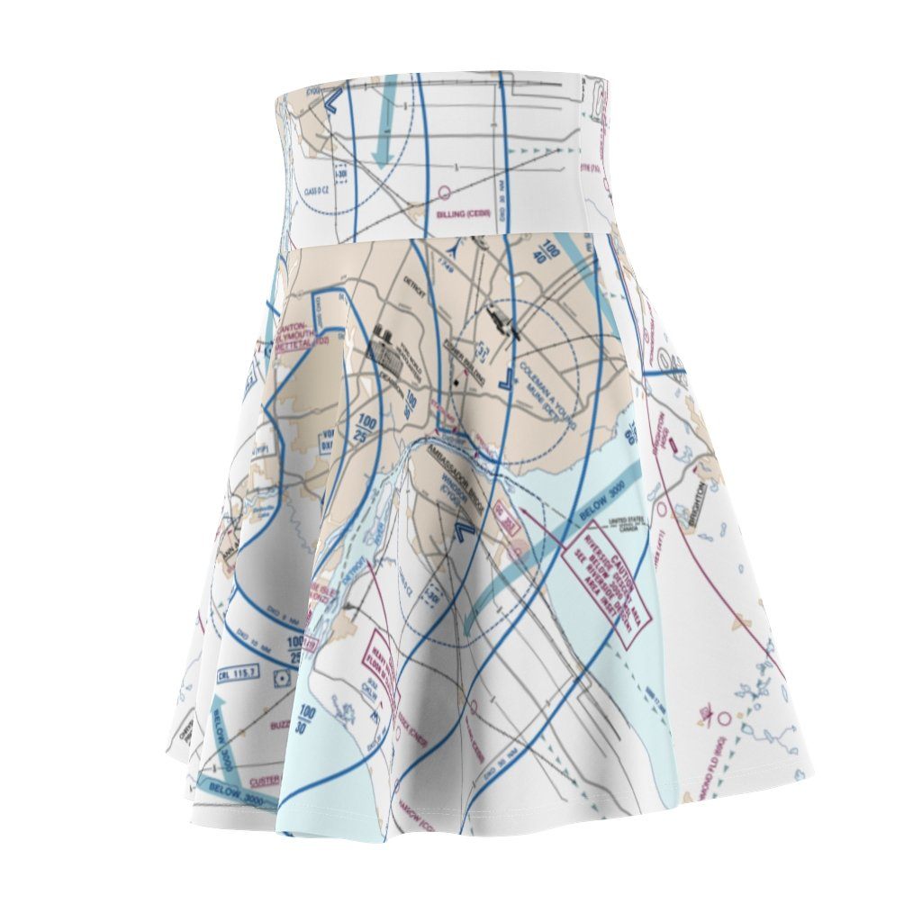 Detroit Flyway Chart | Women's Skirt All Over Prints for women in aviation