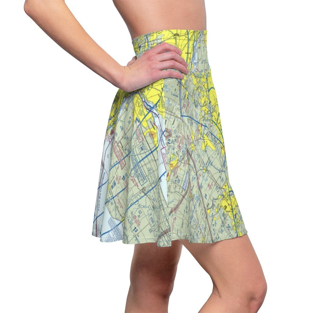 Detroit Terminal Chart | Women's Skirt All Over Prints for women in aviation