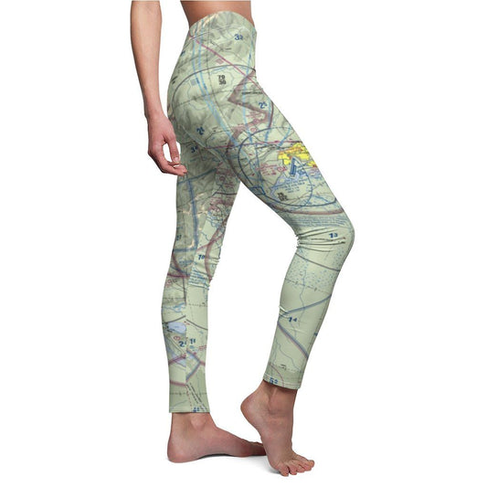 Fairbanks FAI Chart | Women's Casual Leggings All Over Prints White M for women in aviation