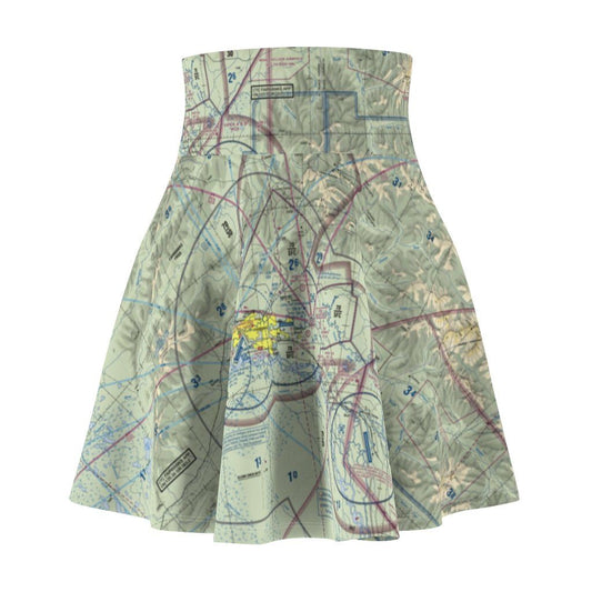 Fairbanks Terminal Chart | Women's Skirt All Over Prints 2XL for women in aviation
