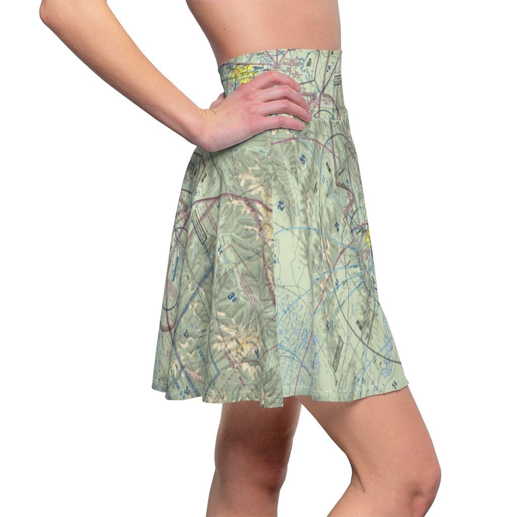 Fairbanks Terminal Chart | Women's Skirt All Over Prints for women in aviation
