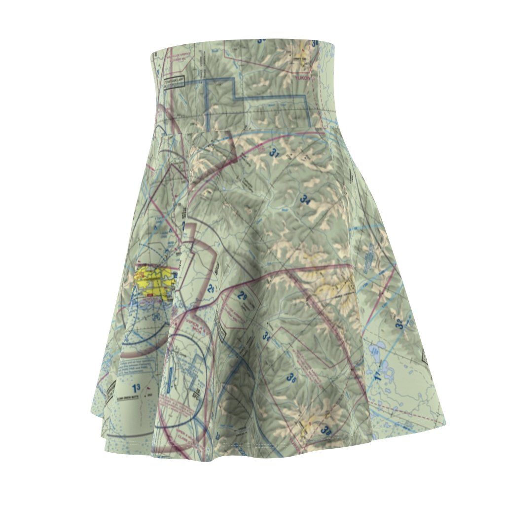Fairbanks Terminal Chart | Women's Skirt All Over Prints for women in aviation