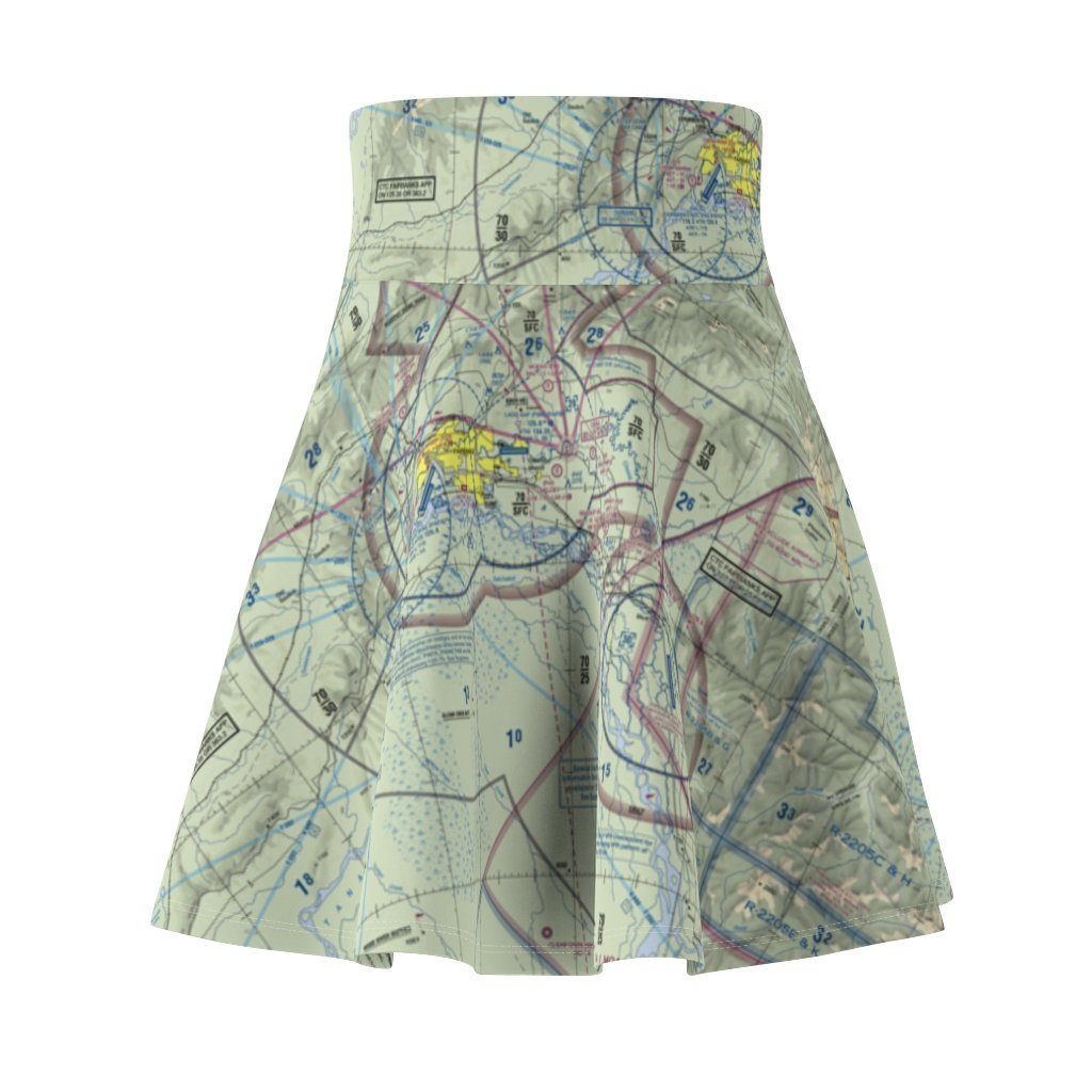 Fairbanks Terminal Chart | Women's Skirt All Over Prints for women in aviation