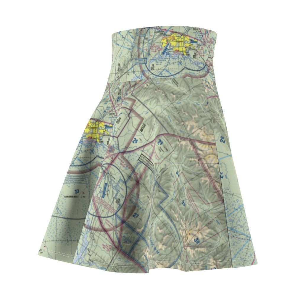 Fairbanks Terminal Chart | Women's Skirt All Over Prints for women in aviation