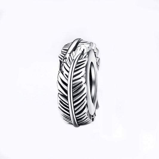 Feather Spacer | Sterling Silver | Charm Charms & Pendants for women in aviation