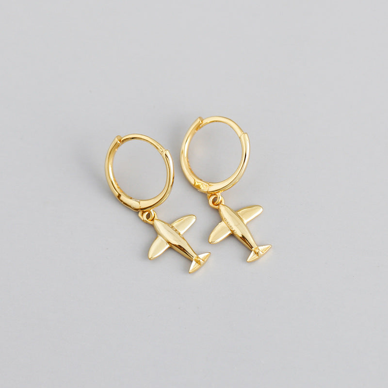 Plane Hoop Earrings