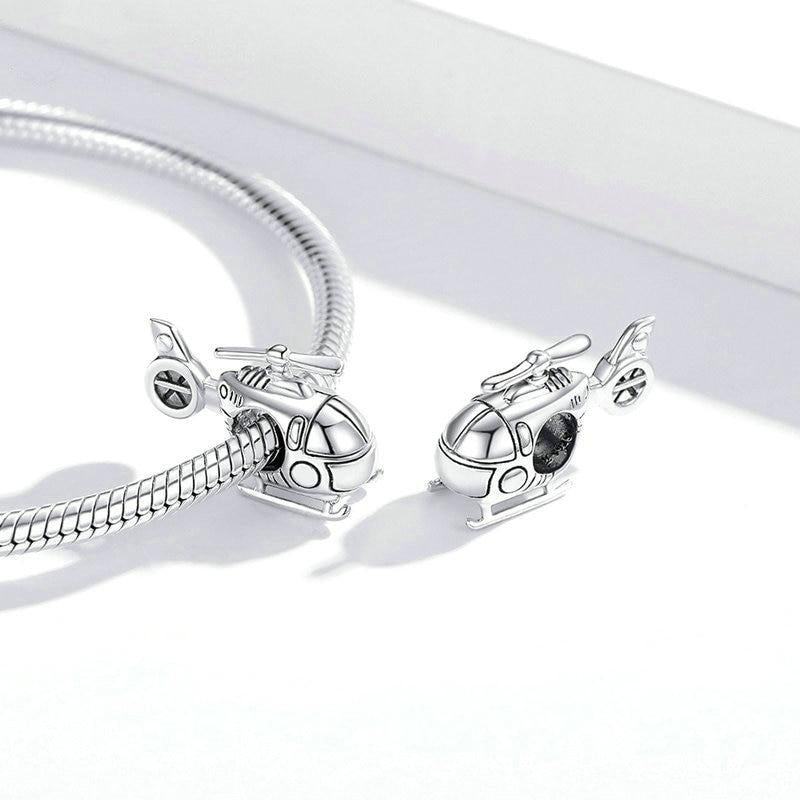 Helicopter Silver Charm