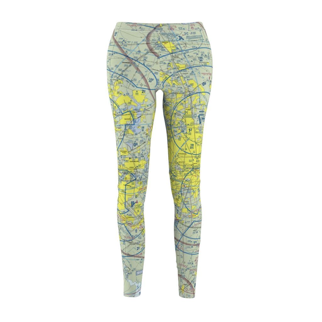 Houston IAH HOU Chart | Women's Casual Leggings All Over Prints for women in aviation