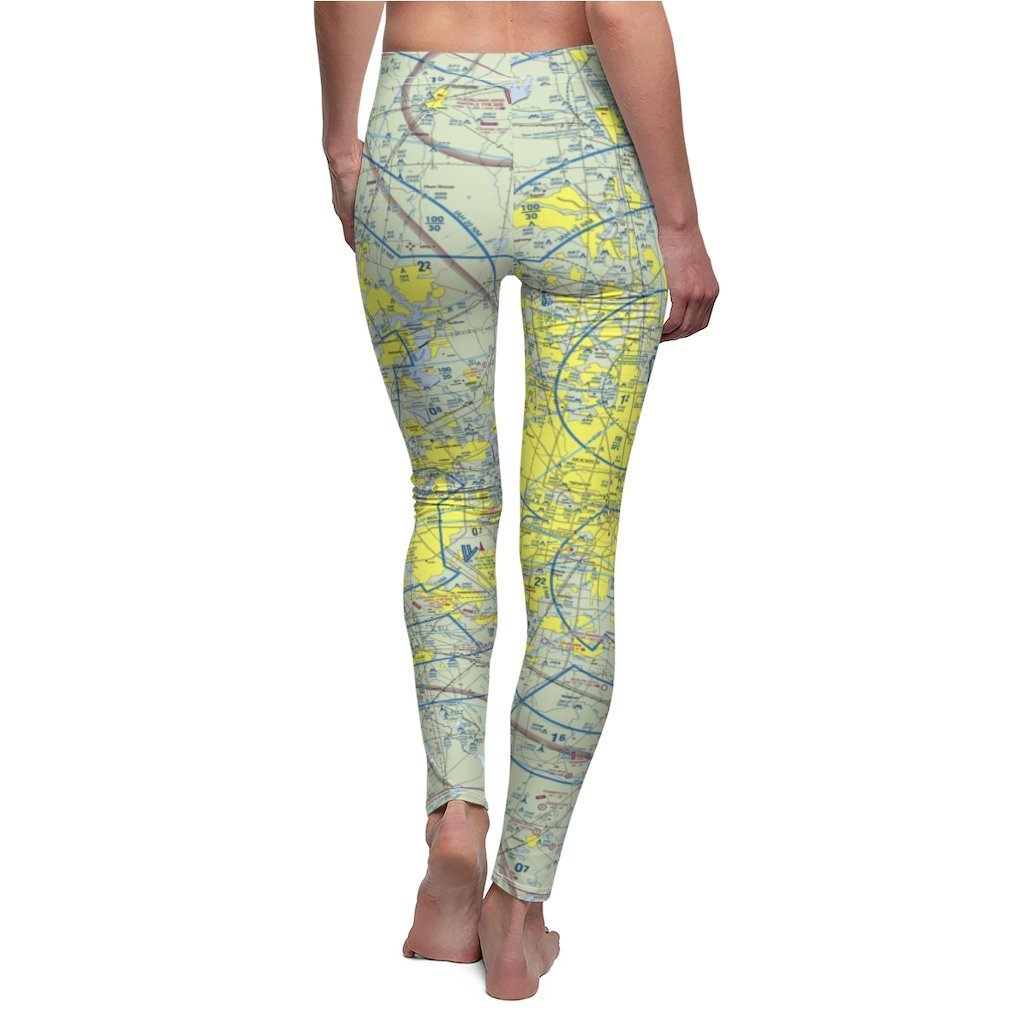 Houston IAH HOU Chart | Women's Casual Leggings All Over Prints for women in aviation