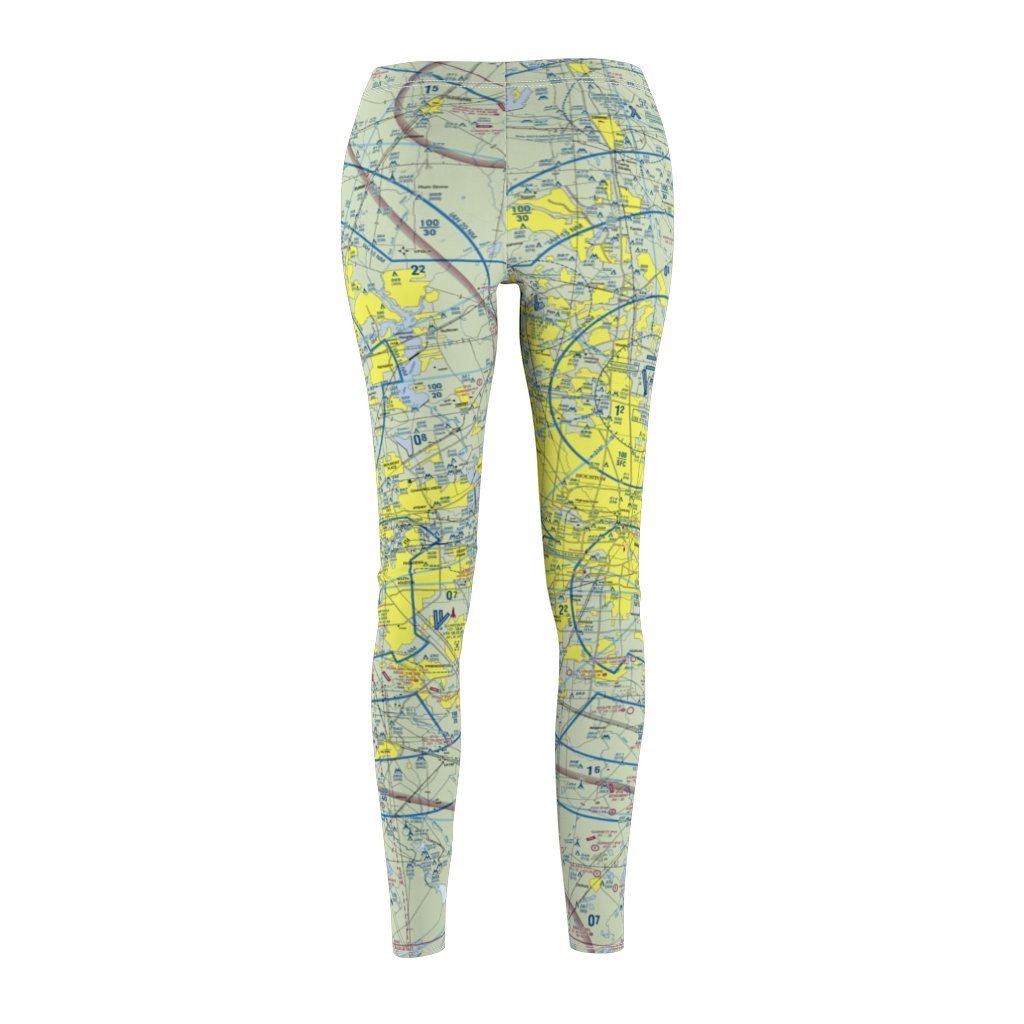 Houston IAH HOU Chart | Women's Casual Leggings All Over Prints for women in aviation
