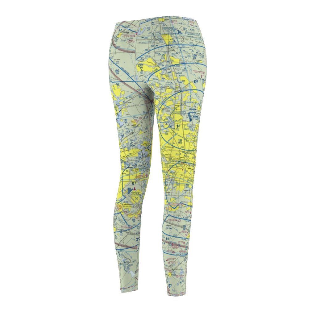 Houston IAH HOU Chart | Women's Casual Leggings All Over Prints for women in aviation